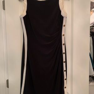 Ralph Lauren black sheath dress with trim